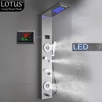 ΣΤΗΛΗ ΥΔΡΟΜΑΣΑΖ LOTUS® 140x48 ΜΕ LED & ΨΗΦΙΑΚΗ ΟΘΟΝΗ INOX 304 ΝΤΟΥΣ 10 ΕΞΟΔΩΝ | Spa LO-320CR | ΔΩΡΕΑΝ ΑΠΟΣΤΟΛΗ ΕΝΤΟΣ ΜΕΓΑΛΩΝ ΠΟΛΕΩΝ